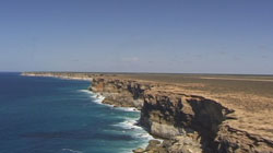 Aerial image of the Nullarbor Cliffs